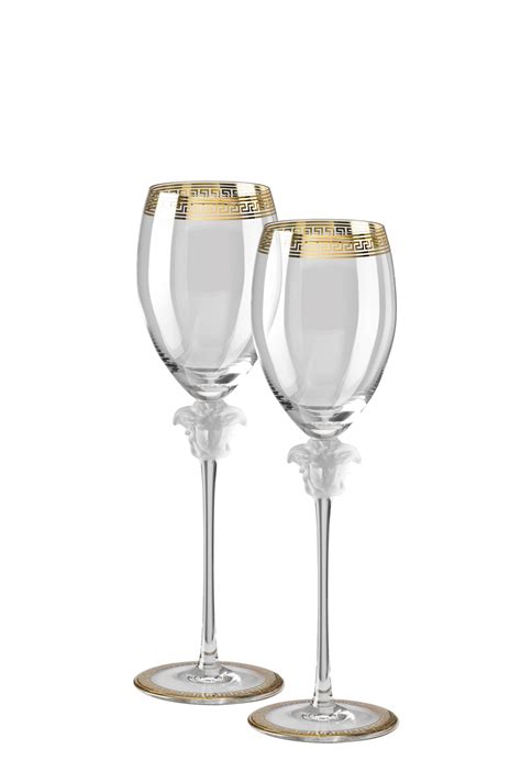 versace wine glass set|versace champagne glasses.